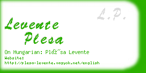 levente plesa business card